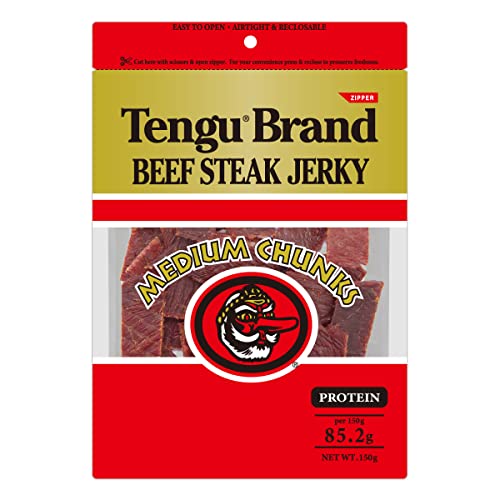 甜纳豆 - テング ビーフステーキジャーキー ミディアムチャンク レギュラー150g 送料無料