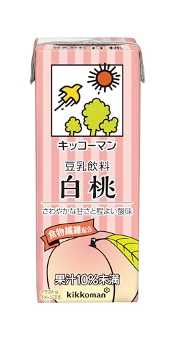 キッコーマン 豆乳飲料 白桃 200ml ×18本 送料無料