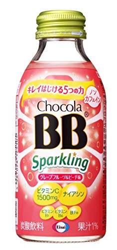 チョコラBBスパークリンググレープフルーツ&ピーチ味140mL×24本[栄養機能食品(ナイ...