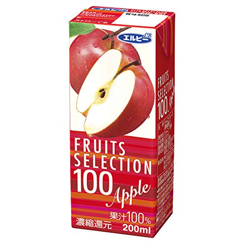 エルビー フルーツセレクション アップル100% 200ml×24本 送料無料