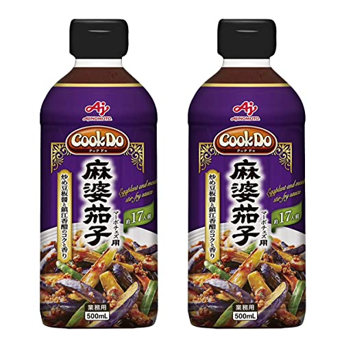 紫/500mLボトル/-・FlavorName:麻婆茄子Size:500mLボトル・原料の選定や配合、シェフの調理法の再現など、すべてにこだわった中華合わせ調味料商品紹介 原料の選定や配合、シェフの調理法の再現など、すべてにこだわった中華合わせ調味料です。 これ一本あれば、誰でも本格中華を提供することができます。 「CookDo」麻婆茄子用500mlは、甜麺醤・豆板醤・鎮江香醋(ちんこうこうず)といったこだわり原料を、 甘味・辛味・酸味のバランスよく配合した本格的な麻婆茄子用調味料です。 原材料・成分 香味油(国内製造)(コーン油、ガーリックペースト、豆板醤)、還元澱粉糖化物、デキストリン、食用大豆油、砂糖、しょうゆ、豆板醤、しょうが、食塩、甜麺醤、発酵調味料、チキンエキス、醸造酢、鎮江香酢、にんにく、唐辛子、ポークエキス/調味料(アミノ酸)、糊料(加工デンプン、キサンタンガム)、パプリカ色素、酸味料、(一部に小麦・大豆・鶏肉・豚肉を含む)