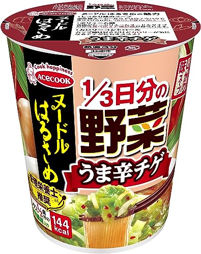 エースコック ヌードルはるさめ 1/3日分の野菜 うま辛チゲ 44g×6個 送料無料