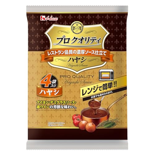 FlavorName:ハヤシ・ハヤシ・アレルギー:小麦・牛肉・大豆・鶏肉・豚肉・りんご・牛脂豚脂混合油(国内製造)、小麦粉、砂糖混合ぶどう糖果糖液糖、トマトペースト、乾燥玉ねぎ、みそ、赤ワイン、デミグラスソース、食塩、牛脂、でんぷん、ビーフエキス、ガーリックペースト、ウスターソース、カラメルシロップ、ぶどう糖、酵母エキス加工品、チキンブイヨン、ビーフ風味調味料、香辛料、オニオンパウダー/調味料(アミノ酸等)、カラメル色素、乳化剤、増粘剤(加工デンプン)、酸化防止剤(ビタミンE)、香料、甘味料(スクラロース)、香辛料抽出物、(一部に小麦・牛肉・大豆・鶏肉・豚肉・りんごを含む)・栄養成分表示1人分(135g) エネルギー 158kcal たんぱく質 2.6g 脂質8.9g 炭水化物 16.9g 食塩相当量 2.2g商品紹介 牛肉・玉ねぎ・ブイヨンの旨みに、デミグラスソースと赤ワインでコク深く芳潤な味わいに仕立てたレストラン品質のハヤシソースです。パウチのままレンジ調理することができます。※具材は入っていません。 原材料・成分 牛脂豚脂混合油(国内製造)、小麦粉、砂糖混合ぶどう糖果糖液糖、トマトペースト、乾燥玉ねぎ、みそ、赤ワイン、デミグラスソース、食塩、牛脂、でんぷん、ビーフエキス、ガーリックペースト、ウスターソース、カラメルシロップ、ぶどう糖、酵母エキス加工品、チキンブイヨン、ビーフ風味調味料、香辛料、オニオンパウダー/調味料(アミノ酸等)、カラメル色素、乳化剤、増粘剤(加工デンプン)、酸化防止剤(ビタミンE)、香料、甘味料(スクラロース)、香辛料抽出物、(一部に小麦・牛肉・大豆・鶏肉・豚肉・りんごを含む)