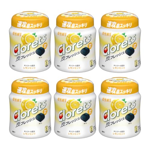 モンデリーズ クロレッツ炭フレッシュ レモンミントボトル 112g×6個 送料無料