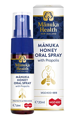 なし/20mL/97997・Size:20mL・パッケージ個数:1・【商品紹介】 マヌカヘルス社がお届けする正規輸入のマヌカハニー（Manuka Honey）のオーラルスプレー。 100％ニュージーランド産のプロポリスとMGO400+(UMF13+)の高グレードマヌカハニー、ペパーミントオイルなどの天然由来の香料を配合したスプレーです。 カバンに入れて手軽に持ち運びができる、20ml入りのコンパクトサイズ。 外出先やオフィスでのお仕事の合間など、いつでもどこでもシュッと簡単にケアできる便利なスプレーです。 爽やかだけど苦くなく、はちみつのほんのり甘くしっとりした感じが続けやすさ抜群！ 乾燥が気になるとき、イガイガするとき、お口をリフレッシュしたいときに様々なシーンでご使用下さい。お守りとして持ち運びにもオススメです。 おしゃれで健康的なライフスタイルを美味しくサポートします。 ご使用の際はよく振ってから3〜4プッシュ程度を口の中にスプレーしてください。(1日最大6回まで)・【プロポリスについて】 プロポリスとは、木の芽や樹液等からミツバチが集めた「植物性樹脂」です。 語商品紹介 【商品説明】 〜あなたを守る、おいしい習慣〜 マヌカヘルス社がお届けする正規輸入のマヌカハニー（Manuka Honey）のオーラルスプレー。 100％ニュージーランド産のプロポリスとMGO400+(UMF13+)の高グレードマヌカハニー、 ペパーミントオイルなどの天然由来の香料を配合したスプレーです。 カバンに入れて手軽に持ち運びができる、20ml入りのコンパクトサイズ。 外出先やオフィスでのお仕事の合間など、いつでもどこでもシュッと 簡単にケアできる便利なスプレーです。 爽やかだけど苦くなく、はちみつのほんのり甘くしっとりした感じが続けやすさ抜群！ 乾燥が気になるとき、お口をリフレッシュしたいときに 様々なシーンでご使用下さい。お守りとして持ち運びにもオススメです。 おしゃれで健康的なライフスタイルを美味しくサポートします。 ご使用の際はよく振ってから3〜4プッシュ程度を口の中にスプレーしてください。(1日最大6回まで) 【プロポリスとは】 木の芽や樹液等からミツバチが集めた巣を守るための「植物性樹脂」です。 独特の刺激臭と苦みがあり、本品のピリッとした刺激的な味はプロポリスに由来するものです。 【マヌカハニーとは】 ニュージーランドに自生するマヌカの花から採れるハチミツです。 マヌカの花から採蜜できる期間は1年のうちわずか6週間と短く、とても貴重なハチミツです。 そしてほかのハチミツにはほとんど含まれていない、MGO(食物メチルグリオキサール)という 特別な天然成分を豊富に含んでいます。 MGOの数値はマヌカハニー1kgあたりに含まれるMGO含有量(mg)を表します。 本品には1kgあたりにMGOを400mg以上含む、MGO400＋マヌカハニーを10％使用しています。 【マヌカヘルス社(Manuka Health)について】 世界45ヶ国以上で愛されるニュージーランド大手のマヌカハニーメーカー。 MGOグレードを先駆けて採用。 製造工程の中でも複数回にわたりテストを実施し、品質とグレードをしています。 巣箱(蜂の巣)から製造、梱包までの製造工程をニュージーランド国内にある マヌカヘルス社の自社工場にて徹底管理しています 。・原材料・成分 はちみつ、エタノール、プロポリスエキス/グリセリン、香料、安定剤（キサンタンガム） 使用方法 ●ご使用の際はよく振ってから3〜4プッシュ程度を口の中にスプレーしてください。(1日最大6回まで) ●直射日光をさけ、常温で保存してください。 ●プロポリスは深刻なアレルギー反応を引き起こす可能性があります。 ●4歳未満のお子様には与えないでください。 ●この商品はMGO400+のマヌカハニーを10％使用しています。