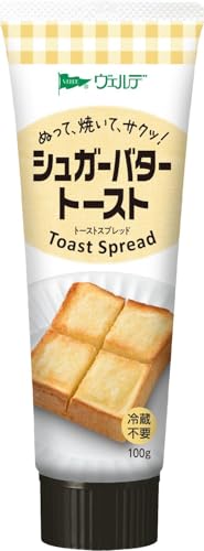 トーストスプレッド-/4本/41974・Style:トーストスプレッドFlavorName:シュガーバターSize:4本・【原材料】植物油脂(国内製造)、砂糖、乳糖、食用精製加工油脂、ぶどう糖、粉糖、乳等を主要原料とする食品、食塩、バター/乳化剤、香料、(一部に乳成分・小麦・大豆を含む)・【アレルゲン】乳成分・小麦・大豆・食パン1枚分(12g)当たり；エネルギー80Kcal たんぱく質0g 脂質6.4g 炭水化物5.5g 食塩相当量0.02g商品紹介 塗って焼くだけで、サクッとした食感と芳醇なバターの香りが楽しめるシュガートーストです。 原材料・成分 植物油脂(国内製造)、砂糖、乳糖、食用精製加工油脂、ぶどう糖、粉糖、乳等を主要原料とする食品、食塩、バター/乳化剤、香料、(一部に乳成分・小麦・大豆を含む)