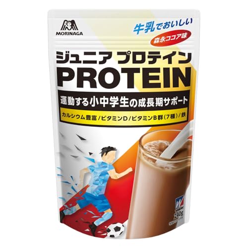 ジュニアプロテイン ココア味 240g (約12回分) 森永ココア味 森永製菓 ウイダー カルシウム・ビタミン・鉄分配合 合成甘味料不使 送料無料