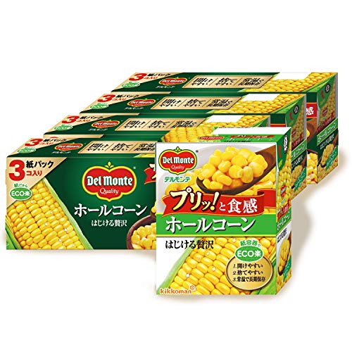 キッコーマン食品 キッコーマン食品 ホールコーン はじける贅沢 紙パック 190g 3個パック ×4個 送料無料