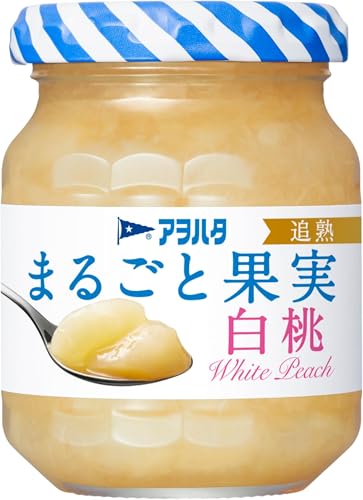 アヲハタ まるごと果実 白桃125g ×4個 ジャム オールフルーツ 砂糖不使用 送料無料