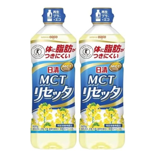 -/600g×2個/-・Size:600g×2個・原材料:食用精製加工油脂（国内製造）、乳化剤、酸化防止剤（ビタミンE）・商品サイズ(高さx奥行x幅):23.4cm×11.4cm×7.7cm・4902380210894商品紹介 食べた後エネルギーになりやすい、天然の植物成分「中鎖脂肪酸(ちゅうさしぼうさん)」の働きで体に脂肪がつきにくい健康オイル。消費者庁に認められた特定保健用食品です。なたね油がベースだから、料理をあっさりと軽い風味に仕上げます。日清オイリオ独自の「酸化ブロック製法」で、油の酸化を約30%カット(開封前の酸化速度※当社従来品比)。 原材料・成分 食用精製加工油脂（国内製造）、乳化剤、酸化防止剤（ビタミンE）