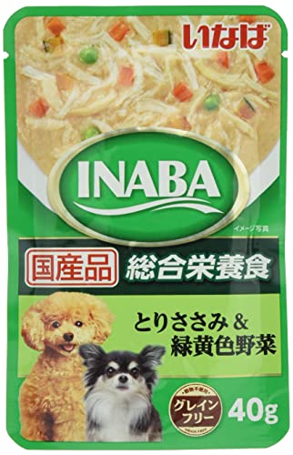 -/40グラム (x 16)/DRP-81・Size:40グラム (x 16)・犬用総合栄養食パウチ。グレインフリー・特殊な用途:インドア・サイズ:40グラム (x 16)・商品モデル番号:DRP-81商品紹介 ・わんちゃんに必要な栄養素をバランスよく配合した総合栄養食。 ・とりささみのペーストにわんちゃんの喜ぶ野菜をトッピング。 ・穀物アレルギーのわんちゃんに配慮してグレインフリーに仕上げました。 原材料・成分 【原材料】 鶏肉(ささみ)、野菜(人参、かぼちゃ、グリンピース)、鶏脂、チキンエキス、酵母エキス、寒天、酵母、増粘安定剤(加工でん粉、増粘多糖類)、ミネラル類(Ca、FE、Cu、Mn、Zn、I、K、P、Mg)、ビタミン類(A、D3、E、B1、B2、葉酸、コリン)、紅麹色素 【成分】 たんぱく質8.0％以上、脂質4.0％以上、粗繊維0.5％以下、灰分2.5％以下、水分85.0％以下 【エネルギー】 45kcal/袋 使用方法 ドライフードと併用する場合は本製品1袋につきドライフードを約13g減らしてください。本製品のみを与える場合は愛犬の体重に応じて以下を目安にお与えください。3kg:5袋/日　5kg:8袋/日　8kg:10袋/日　10kg:12袋/日