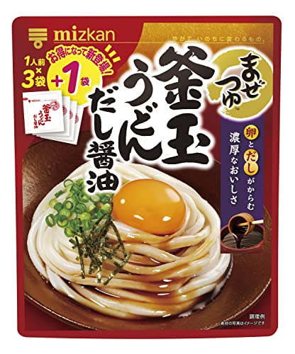 -/116グラム × 6個/-・FlavorName:釜玉うどん・原材料：水あめ（国内製造）、しょうゆ（小麦・大豆を含む）、米発酵調味料、食塩、砂糖、醸造酢、かつおぶし粉末、煮干しエキス、かつおエキス、しょうゆもろみ（小麦・大豆を含む）／調味料（アミノ酸等）、カラメル色素、増粘剤（キサンタンガム）・商品サイズ：(高さx奥行x幅):18cm×15cm×12cm・4902106856221商品紹介 麺にかけて混ぜるだけでいつもと違う美味しさが楽しめる麺用調味料シリーズです。1人前使い切りの小袋が4袋入っているので、1人分から食べたい時にさっと用意できます。鰹だし香る濃厚なだし醤油が麺にからんで美味しい、麺にかけてまぜて食べる麺つゆです。ストレートタイプなので、ゆでたうどんにかけるだけで手軽にお召し上がりいただけます。お好みで生卵、ねぎを載せて釜玉うどんにアレンジする事で美味しくお召し上がりいただけます。 原材料・成分 水あめ（国内製造）、しょうゆ（小麦・大豆を含む）、米発酵調味料、食塩、砂糖、醸造酢、かつおぶし粉末、煮干しエキス、かつおエキス、しょうゆもろみ（小麦・大豆を含む）／調味料（アミノ酸等）、カラメル色素、増粘剤（キサンタンガム）