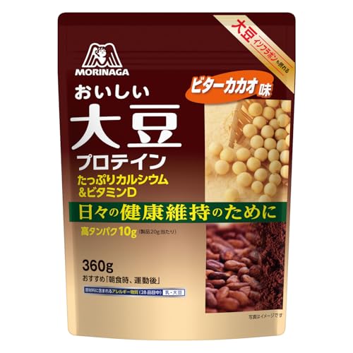 おいしい大豆プロテイン ビターカカオ味 360g ×1個 森永製菓 ウイダー タンパク質 ソイ カルシウム ビタミンD イソフラボン 国 送料無料