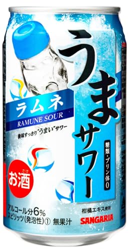 -/340ml×24本/-・Size:340ml×24本・内容量：340ml×24本・入数：24本・原産国：日本・糖類ゼロ、プリン体ゼロのすっきりとした味わいのラムネチューハイです。商品紹介 【アルコール度数6％】糖類ゼロ、プリン体ゼロのすっきりとした味わいでご好評いただいております「うまサワー」シリーズをリニューアル発売いたします。柑橘エキスを使用し、爽やかな香りと懐かしいラムネの風味をお楽しみいただけます。原材料・レモンエキス、グレープフルーツエキス、オレンジエキス、ウォッカ(国内製造)／炭酸、香料、酸味料、甘味料(アセスルファムK、ステビア) 原材料・成分 レモンエキス、グレープフルーツエキス、オレンジエキス、ウォッカ(国内製造)／炭酸、香料、酸味料、甘味料(アセスルファムK、ステビア)
