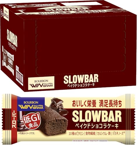 原材料:小麦粉（国内製造）、チョコレート（砂糖、カカオマス、植物油脂）、液全卵、パラチノース、ショートニング、植物油脂、食物繊維（イヌリン）、ココアパウダー、乾燥卵白（卵を含む） ／ ソルビトール、炭酸Ca、乳化剤（大豆由来）、グリセリン、加工デンプン、香料（乳由来）、ピロリン酸第二鉄、膨脹剤、V.E、ナイアシン、パントテン酸Ca、V.B1、V.B2、V.B6、V.A、葉酸、V.D、V.B12・商品サイズ(高さx奥行x幅):9cm×14.5cm×14.5cm商品紹介 時間がないときにもさっと手軽に食べられて、おいしくコバラを満たしながら必要な栄養素も補給できる、「満足感」にこだわった栄養調整食品です。チョコレートをたっぷり練り込んで焼きあげたケーキタイプのバーです。10種のビタミン、食物繊維、カルシウム・鉄を補給できるのに加え、砂糖と同じカロリーですがゆっくり消化吸収される糖質（パラチノースR）を配合しており、満足感が長続きします。おいしく栄養補給ができる低GI食品です。パラチノースRはDM三井製糖株式会社の登録商標です。 原材料・成分 小麦粉（国内製造）、チョコレート（砂糖、カカオマス、植物油脂）、液全卵、パラチノース、ショートニング、植物油脂、食物繊維（イヌリン）、ココアパウダー、乾燥卵白（卵を含む） ／ ソルビトール、炭酸Ca、乳化剤（大豆由来）、グリセリン、加工デンプン、香料（乳由来）、ピロリン酸第二鉄、膨脹剤、V.E、ナイアシン、パントテン酸Ca、V.B1、V.B2、V.B6、V.A、葉酸、V.D、V.B12