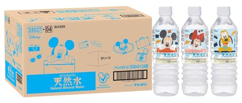 原材料:水（鉱水） 採水地：山形県鶴岡市羽黒町・商品サイズ(高さx奥行x幅):22cm×40cm×27cm商品紹介 ディズニーキャラクターのミッキー＆フレンズのデザインがついた、安全・安心なナチュラルミネラルウォーターです。1ケースにミッキーマウス、ミニーマウス、ドナルドダックの3柄入りで複数のデザインが楽しめます。デザイン性をいかしたフルボトルラベルを採用しています。 日本人にも飲みやすい軟水の水をお届けします。硬度53mg/L（軟水） 原材料・成分 水（鉱水） 採水地：山形県鶴岡市羽黒町
