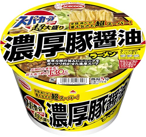 エースコック スーパーカップ超大盛り 濃厚豚醤油ラーメン 176g ×12個 送料無料