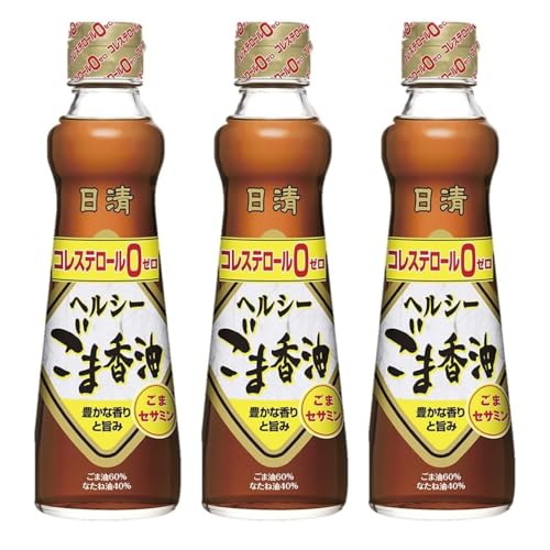 -/250グラム×3個/4974062010276・原材料：食用ごま油、食用なたね油・商品サイズ：(高さx奥行x幅):20.8cm×6.4cm×6.4cm・JAN：4902380188636商品紹介 一番搾りごま油と、低温焙煎ごま油と、良質のなたね油をブレンドすることで、「焙煎ごまの豊かな香り立ち」と「ごま本来の旨み」を実現しました。しかもコレステ□一ルO(ゼロ)です。ごまの香りと旨みを楽しみながら、ヘルシーな料理を好む方や、楽しみたい方におすすめの商品です 原材料・成分 食用ごま油、食用なたね油