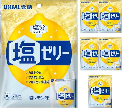 【暑さ対策に】UHA味覚糖 塩分レスキュー 塩ゼリー 塩レモン味105g×6袋 送料無料