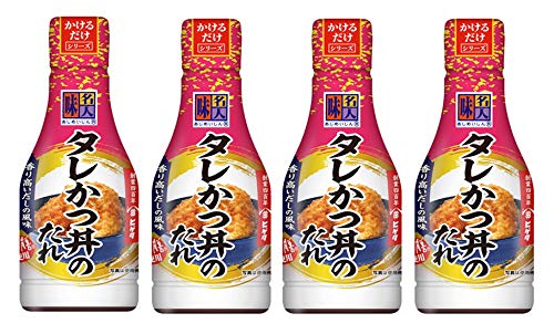 タレかつ丼のたれ-/230ミリリットル (x 4)/-・Style:タレかつ丼のたれ・パッケージ個数:4・原材料:しょうゆ(大豆・小麦を含む)(国内製造)、果糖ぶどう糖液糖、砂糖、食塩、水あめ、粉砕かつお節、みりん、醸造酢、昆布、ポークエキス、かつお節エキス/アルコール、増粘剤(加工デンプン、増粘多糖類)・商品サイズ(高さx奥行x幅):14.9cm×12.2cm×12.2cmヒゲタこだわりの超特選しょうゆ「本膳」をベースに、国産かつおぶし・国産昆布から抽出した香り高いだしにあま味をあわせ甘辛いたれに仕上げました。ストレートタイプでかけるだけ、程よい粘度で1時間経ってもご飯にたれがしみこみません。淡い色で、かつの上に留まり、見た目の美味しさもアップ。スクイズボトルだから一滴から注げて使用量を調整しやすく、詰め替え不要で衛生的です。