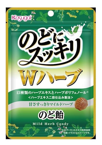 春日井製菓 のどにスッキリWハーブ 91g×6袋(公式) 送料無料