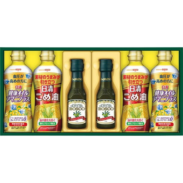 日清オイリオ ボスコオリーブオイル&バラエティオイルギフト BM-30 V310-06 送料無料