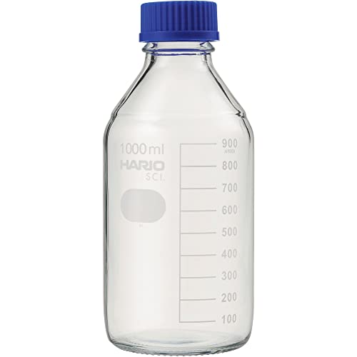 HARIO 耐熱ねじ口瓶(メジュームビン) フタ・液切リング付 GL-45 1000mL/62-9920-27 送料無料