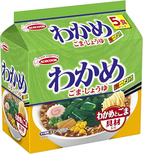 【原材料】油揚げめん（小麦粉（国内製造）、豚脂、植物油脂、食塩、しょうゆ）、かやく入りスープ（食塩、粉末しょうゆ、ごま、わかめ、香辛料、砂糖、アサリエキス、オイスターソース、メンマパウダー）／加工でん粉、調味料（アミノ酸等）、炭酸Ca、カラメル色素、かんすい、香料、酸化防止剤（ビタミンE）、酸味料、増粘多糖類、カロチノイド色素、微粒二酸化ケイ素、ビタミンB2、ビタミンB1、（一部に小麦・ごま・大豆を含む）・エネルギー：392kcal、タンパク質：8.6g、脂質：16.1g、炭水化物：54.4g、食塩相当量：5.3g商品紹介 あのわかめラーメンのおいしさを袋めんで！ 食物繊維豊富な海の野菜“わかめ”に、香ばしい深煎りごまが入った具材入り袋めんだから、家族みんなでおいしくヘルシーに楽しめる袋版わかめラーメン。 袋麺なのに、「わかめ」と「ごま」の具材入り！食物繊維豊富な海の野菜“わかめ”と香ばしく風味の良い深煎りごま入り！ 原材料・成分 油揚げめん（小麦粉（国内製造）、豚脂、植物油脂、食塩、しょうゆ）、かやく入りスープ（食塩、粉末しょうゆ、ごま、わかめ、香辛料、砂糖、アサリエキス、オイスターソース、メンマパウダー）／加工でん粉、調味料（アミノ酸等）、炭酸Ca、カラメル色素、かんすい、香料、酸化防止剤（ビタミンE）、酸味料、増粘多糖類、カロチノイド色素、微粒二酸化ケイ素、ビタミンB2、ビタミンB1、（一部に小麦・ごま・大豆を含む）