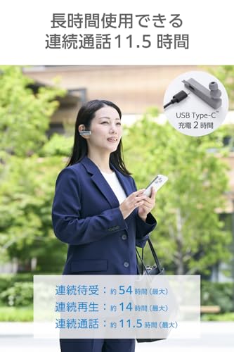 EasyLifeShopのエレコム ワイヤレスヘッドセット Bluetooth 片耳 マイクミュート付き 【左右どちらにも装着可能】 HD Voice/Qualc 送料無料｜アングル3