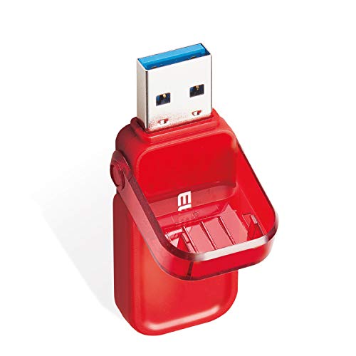 エレコム USBメモリ 64GB USB3.0 3.1 (Gen1) なくさないキャップ レッド MF-FCU3064GRD 送料無料