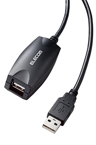 ブラック/並/USB2-EXC50・パッケージ個数:1・パソコンと周辺機器(プリンター、Webカメラなど)を接続するUSBケーブルを接続延長できる、USB2.0対応延長ケーブルです。 信号補正回路内蔵でUSB2.0の性能を保ったまま接続延長が可能です。・本製品3本と、5mのUSBケーブルを連結することで最大20mまで延長可能です。※連結使用は必ず同じ型番同士を接続してください。・従来モデル(USB2-EXA50・USB2-EXB50)と本製品が混在した状態での動作はできません。・USBバスパワータイプの周辺機器をご利用の際、電力が不足する可能性があります。その場合はACアダプターを接続するなどの方法で給電を行ってください。・最大480Mbpsの高速データ転送が可能です。【仕様】 ■コネクター形状(プラグ)：USB-Aプラグ ■コネクター形状(ポート)：USB-Aポート ■対応機種：USB-Aポート搭載のパソコンおよびUSB-Aポート搭載周辺機器またはUSB2.0対応USB-Aケーブル ■対応OS(Windows)：Windows 11/Windows10 ■対応OS(macOS)：macOS Venture 13/macOS Monterey 12/macOS Big Sur 11 ■ケーブル長：約5m ※コネクター含まず ■ケーブル径：約4.5mm ■サイズ：ボックス部:幅約 29.2mm×奥行約 60.0mm×高さ約 27.2mm ■USB規格：USB2.0規格準拠 ■対応転送速度：最大480Mbps ※理論値 ■ピンメッキ仕様：金メッキピン ■シールド方法：2重シールド ■電源供給方式：USBバスパワー ■最大消費電力：80mA ■ケーブルカラー：ブラック ■付属品：なし ■パッケージ形態：袋+ステッカー ■環境配慮事項：EU RoHS指令準拠(10物質) 【説明】 ■パソコンと周辺機器(プリンター、Webカメラなど)を接続するUSBケーブルを接続延長できる、USB2.0対応延長ケーブルです。 信号補正回路内蔵でUSB2.0の性能を保ったまま接続延長が可能です。 ■本製品3本と、5mのUSBケーブルを連結することで最大20mまで延長可能です。 ※連結使用は必ず同じ型番同士を接続してください。 ※従来モデル(USB2-EXA50・USB2-EXB50)と本製品が混在した状態での動作はできません。 ■USBバスパワータイプの周辺機器をご利用の際、電力が不足する可能性があります。その場合はACアダプターを接続するなどの方法で給電を行ってください。 ■最大480Mbpsの高速データ転送が可能です。 ■外部ノイズの干渉から信号を保護する2重シールドケーブルを採用しています。 ■外部ノイズの干渉を受けにくいツイストペア構造を採用しています。 ■サビなどに強く信号劣化を抑える金メッキピンを採用しています。 ■EUの「RoHS指令(電気・電子機器に対する特定有害物質の使用制限)」に準拠(10物質)した、環境にやさしい製品です。 ■自社環境認定基準を1つ以上満たし、『THINK ECOLOGY』マークを表示した製品です。 ■環境保全に取り組み、製品の包装容器におけるプラスチック重量を、社内基準製品より20%以上削減した製品です。 ■環境保全に取り組み、製品の包装容器が紙・ダンボール・ポリ袋のみで構成されている製品です。 【商品に関するお問い合わせ】 エレコム総合インフォメーションセンター TEL. 0570-084-465 FAX. 0570-050-012 受付時間 / 10：00〜19：00　年中無休