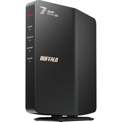 ブラック/-/WSR3600BE4P/NBK・Color:ブラック・パッケージ個数:1・【Wi-Fi 7 デュアルバンド対応】通信効率や通信遅延が改善された第7世代の通信規格「Wi-Fi 7」に対応したコンパクトなWi-Fiルーターです。・【離れた部屋でも快適通信】3本の5GHzアンテナが機能し、これまで電波が届きにくかった離れた部屋でも快適に動画やゲームなどを楽しめます。・【MLOでWi-Fi通信を高速・安定化】複数の通信帯域を同時に利用する｢2バンド 同時モード｣、電波干渉時に影響のない通信帯域へ切り替える「2バンド切り替えモード」に対応。高速で安定したWi-Fi通信を実現します。※端末側も対応している必要があります。・【スマホで簡単セットアップ】スマホアプリ「AirStationアプリ」を使って簡単にセットアップが完了！接続状態の確認やファームウェアの更新などもアプリ上で行うことができます。・【場所を取らないコンパクトサイズ】デスク上やテレビ横などでもスペースを気にせず設置することができるコンパクトサイズ。壁掛けにも対応しています。【準拠規格(最大転送速度)】5GHz IEEE802.11be：2882Mbps、IEEE802.11ax：2401Mbps、IEEE802.11ac：1733Mbps、IEEE802.11n：300Mbps 2.4GHz IEEE802.11be：688Mbps、IEEE802.11ax：573Mbps、IEEE802.11n：300Mbps ※記載の数値は理論値です。 【有線LANインターフェース】LANポート：1G/100M/10Mbps×3 (AUTO-MDIX) INTERNETポート：1G/100M/10Mbps×1(AUTO-MDIX) ※記載の数値は規格値です。 【設置サイズ（幅×高さ×奥行）】約60×155×133mm 【サイズ（幅×高さ×奥行）】約43×148×133mm ※付属品及び突起物等を除く 【重量】約280g ※製品本体のみ。付属品含まず 【消費電力】約14.1W 【動作環境】温度0〜40℃　湿度10〜85％（結露なきこと） 【主な付属品】取扱説明書(書)、ACアダプター、LANケーブル、スタンド 【期間】1年間