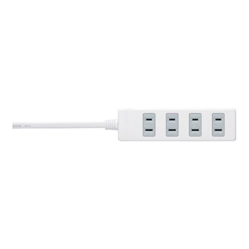 バッファロー BUFFALO 2ピン電源タップ 4個口 雷サージガード 1m ホワイト BSTAPSG...