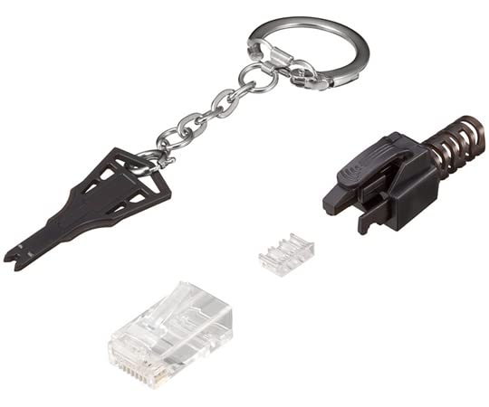 -/並/BLACL5E10・パッケージ個数:1・Cat5e対応の簡易ロック機能付きLANコネクター・不用意なコネクターの抜けや誤ってコネクターを抜いてしまうことを防ぎます・コネクター10セット入り・カギ2個入りBLACL5E10