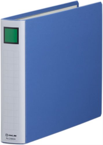 キングジム キング ファイル スーパードッチ 脱・着 イージー 300枚収納 A4ヨコ 青 2483A-B 送料無料