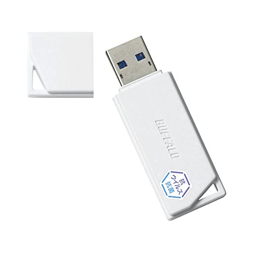 バッファロー USB3.2(Gen1) 抗ウイルス・抗菌USBメモリ RUF3-KVB64G-W/N 送料無料