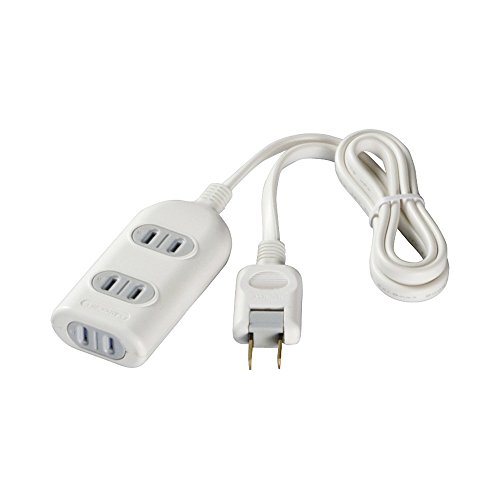 バッファロー BUFFALO 2ピン式電源タップ 3個口タイプ シャッター付 5m ホワイト BSTAPSH2350WH 送料無料