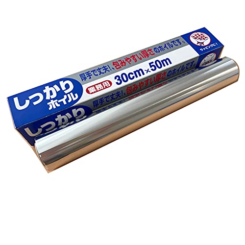 単品アルミホイル 業務用 厚手/50m/762・パッケージ個数:1・サイズ:幅30cm×長さ50m・原産国:日本・巻数の多い業務用アルミホイル。・破れにくいので、バーベキューやキャンプにも。●厚手で丈夫！しかも、包みやすいホイルです。