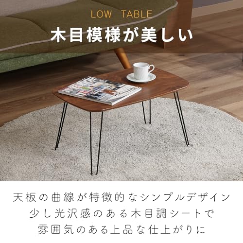 不二貿易 折りたたみテーブル ローテーブル 一人暮らし 単身 コンパクト 軽量 ミニ...