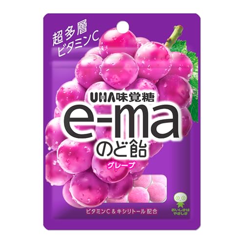 味覚糖 e-maのど飴袋 グレープ 50g×6袋 送料無料