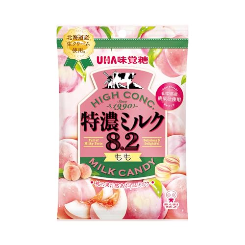 UHA味覚糖 特濃ミルク8.2 もも 70g×6袋 送料無料