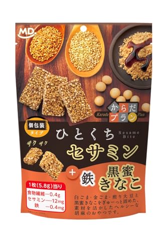 MD からだプラン ひとくちセサミン 黒蜜きなこ 100g×4袋 送料無料