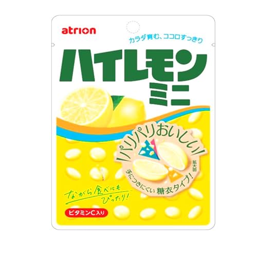 ハイレモンミニ・糖衣タイプ商品紹介 ハイレモンのさわやかな酸味とビタミンC入りであるベネフィットを維持しつつ、糖衣タイプで手が汚れず、パリッとした食感に。 原材料・成分 砂糖（国内製造）、ぶどう糖、濃縮レモン果汁、デキストリン、でん粉、植物油脂、水あめ、ゼラチン、りんごパウダー/ビタミンC、増粘剤（アラビアガム）、炭酸カルシウム、酸味料、乳化剤、光沢剤、香料、着色料（フラボノイド、ビタミンB2、カロチノイド）、（一部に乳成分・大豆・りんご・ゼラチンを含む） 使用方法 1個を1日に1回服用してください。