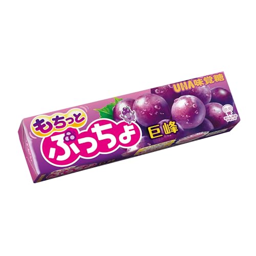 ぷっちょ/-/-・チューイングキャンディ商品紹介 極まる一粒。果汁をたっぷり使用した、ジューシーなぶどう味のぷっちょ。 原材料・成分 水飴（国内製造）、砂糖、植物性加工油脂、ゼラチン、果糖ぶどう糖液糖、殺菌乳酸菌飲料、濃縮ぶどう果汁、発酵ぶどう果皮パウダー、植物油脂、ぶどう果汁パウダー／甘味料（ソルビトール）、酸味料、ゲル化剤（アラビアガム）、乳化剤、香料、着色料（アントシアニン、クチナシ）、光沢剤、（一部に乳成分・ゼラチンを含む）