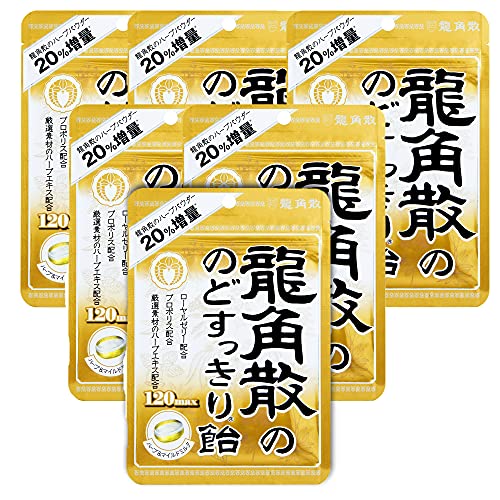 ホワイト/88グラム (x 6)/-・パッケージ個数:6・原材料:砂糖、水飴、クリーミングパウダー、植物油脂、ハーブパウダー、脱脂粉乳、マーガリン、プロポリス抽出液、ローヤルゼリーエキス、ハーブエキス、香料、着色料(カラメル、葉緑素)、乳化剤、酸味料・商品サイズ(高さx奥行x幅):170mmx120mmx119mm・色: イエロー;ホワイト・パッケージ重量: 0.62 kg商品紹介 もっと、のどをすっきりしたいお客様の声にお応えし、カミツレ・カリンを主成分とした龍角散のハーブパウダーを20%増量(当社 龍角散ののどすっきり飴比)し、さらに様々な成分を含んでいて体によいとされるローヤルゼリーとプロポリスも配合しました。清涼感・龍角散の香りのみが強くならないように、舐めやすいようにクリーミーパウダーとマーガリンの層をマーブル状にする事でマイルドなハーブandマイルドミルク味にしました。カラダにやさしく口あたりもよいのど飴です。チェックシールつきの袋入りですので、持ち運びや少し舐めたいときに便利です。・原材料・成分 砂糖、水飴、クリーミングパウダー、植物油脂、ハーブパウダー、脱脂粉乳、マーガリン、プロポリス抽出液、ローヤルゼリーエキス、ハーブエキス、香料、着色料(カラメル、葉緑素)、乳化剤、酸味料 使用方法 原材料：砂糖（国内製造）、水飴、クリーミングパウダー、植物油脂、ハーブパウダー、脱脂粉乳、プロポリス抽出液、ローヤルゼリーエキス、ハーブエキス／香料、着色料（カラメル、葉緑素）、乳化剤、酸味料、（一部に乳成分を含む） ご注意（免責）＞必ずお読みください ※年末年始（2014年12月30日から2015年1月5日まで）は休業とさせて頂きます。期間内のご注文は、最速で1月6日からの発送となりますので、予めご了承下さい。