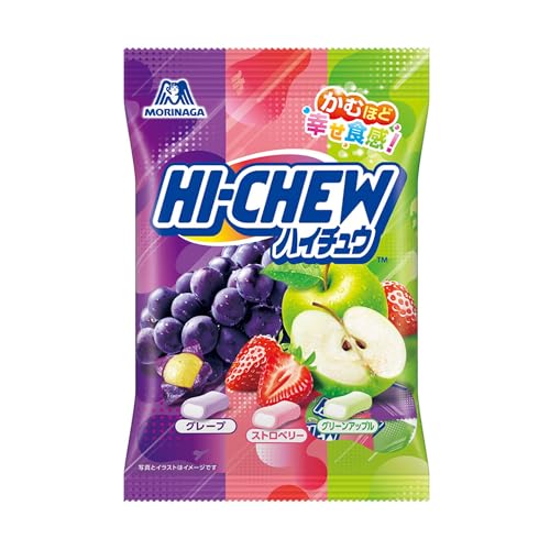 アソート 8袋・ソフトキャンディ商品紹介 フルーツのジューシーな味わいと、噛み応えのある独自食感で手軽に日常のワクワク感を創出するソフトキャンディです。グレープ・ストロベリー・グリーンアップルの3種類の味が1袋に詰まった商品です。 原材料・成分 ＜グレープ＞水あめ（国内製造）、砂糖、植物油脂、ゼラチン、濃縮グレープ果汁、ミックスジャム（りんごを含む ）／酸味料、グリセリン、香料、乳化剤、アカキャベツ色素、クチナシ青色素 ＜ストロベリー＞水あめ（国内製造）、砂糖、植物油脂、ゼラチン、濃縮ストロベリー果汁、乳酸菌飲料（乳成分を 含む）／酸味料、グリセリン、香料、乳化剤、アカキャベツ色素 ＜グリーンアップル＞水あめ（国内製造）、砂糖、植物油脂、ゼラチン、濃縮アップル果汁／酸味料、グリセリン、 乳化剤、香料、ベニバナ黄色素、クチナシ青色素