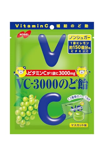 ノーベル製菓 VC-3000のど飴 マスカット味 90g ×6個 送料無料