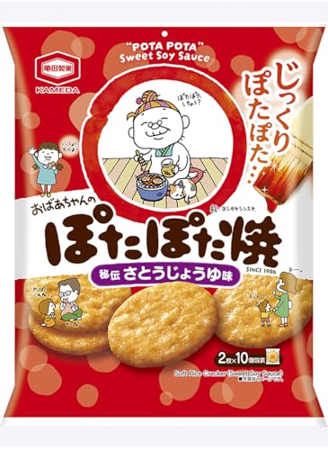 -/2個 (x 10)/770400・FlavorName:20枚×12袋・パッケージ個数:12・特製の砂糖じょうゆ蜜をたっぷり塗った、親子で楽しめるおせんべいです。・内容量:20枚・カロリー:100g当たり426kcal・商品サイズ(高さx奥行x幅):40cm×28cm×35cm商品紹介 原料米の製粉に気流粉砕という製法を使った、細かい粉をブレンドして生地を焼き上げ厚みはあってもふっくらさっくり口どけの良い商品に仕上げています。亀田製菓は、新潟県新潟市に本社を置く米菓専門のお菓子メーカーです。亀田の柿の種やハッピーターン等、今までに多くのお客様に食されてまいりました。 1個包装(2枚)当たり エネルギー 53 kcal たんぱく質 0.5 g 脂質 1.2 g 炭水化物 10.1 g ナトリウム 91 mg 食塩相当量 0.23 g 原材料・成分 うるち米（米国産、国産）、砂糖、でん粉、植物油脂、しょうゆ、食塩、しょうゆ加工品、酵母エキスパウダー／加工でん粉、植物レシチン、着色料（カラメル、パプリカ色素）、酸化防止剤（ビタミンE）、（一部に小麦・大豆を含む）