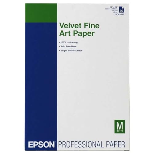 セイコーエプソン Velvet Fine Art Paper (A3ノビ/20枚) KA3N20VFA ホワイト 送料無料