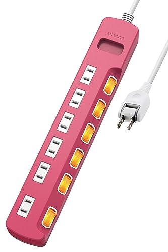 (1) 単品ピンク/B) 3m/T-K6A-2630PN・Color:ピンクPatternName:電源タップ単品・パッケージ個数:1・詳しくは「商品の仕様」「商品の説明」をご確認ください。・差込口毎にON/OFF切り替えができ、待機電力を節約できる個別スイッチ付き6個口タップです。・個別スイッチは大きめのACアダプタなどを接続しても干渉しにくい斜め配置となっています。・誘導雷による最大12500Vまで(JEC210/212規格に基づく数値)の雷サージを吸収する素子(バリスタ)を搭載し、接続機器を保護します。※受けた電圧や回数により性能は劣化します。・未使用時の差込口へのほこりの浸入を防止するほこり防止シャッターを装備しています。トラッキング現象による火災やお子様のいたずらによる感電・火災の防止に役立ちます。【 仕様 】 ■ 本体差込口形状:2ピン ■ 本体差込口個数:6個口 ■ プラグ仕様:2ピン ■ コード長:3.0m ■ 定格:125V 15A 1500W ■ ほこりシャッター:○ ■ スイッチ:○(個別スイッチ) ■ 通電表示ランプ:×(個別スイッチにて確認可) ■ 雷ガード:○ ■ 二重被ふく:○ ■ 絶縁キャップ付きプラグ:○ ■ スイングプラグ:○ ■ 壁掛け用フック:○ ■ カラー:ピンク ■ 材質:本体:ABS樹脂、プラグ:PVC、差込口:ユリア樹脂 ■ 外形寸法:幅310mm×奥行50mm×高さ32mm ※本体のみ ■ 質量:約480g ■ 使用可能地域:日本国内 ■ 電気用品安全法:PSE適合 【 説明 】 ■ 差込口毎にON/OFF切り替えができ、待機電力を節約できる個別スイッチ付き6個口タップです。 ■ 個別スイッチは大きめのACアダプタなどを接続しても干渉しにくい斜め配置となっています。 ■ 誘導雷による最大12500Vまで(JEC210/212規格に基づく数値)の雷サージを吸収する素子(バリスタ)を搭載し、接続機器を保護します。※受けた電圧や回数により性能は劣化します。 ■ 未使用時の差込口へのほこりの浸入を防止するほこり防止シャッターを装備しています。トラッキング現象による火災やお子様のいたずらによる感電・火災の防止に役立ちます。 ■ 差込口には熱硬化性樹脂を使用しており、万一の発熱の際にも融解しにくく、電気火災の防止に有効です。 ■ ACアダプタを接続しても隣の差込口に干渉しにくいように、1個の差込口を離れて配置しています。 ■ 電源コードには、一般社団法人日本配線システム工業会規格(JWDS0010)に適合した二重被ふくコードを採用していますので、断線や被ふく破れによる感電・火災の防止に有効です。 ■ 狭い場所でも配線しやすい180°スイング可能な2ピンプラグを採用しています。 ■ プラグの刃の根本に絶縁キャップが付いており、トラッキング現象による火災の防止に役立ちます。 【商品に関するお問い合わせ】 エレコム総合インフォメーションセンター TEL. 0570-084-465 FAX. 0570-050-012 受付時間 / 10:00~19:00 年中無休